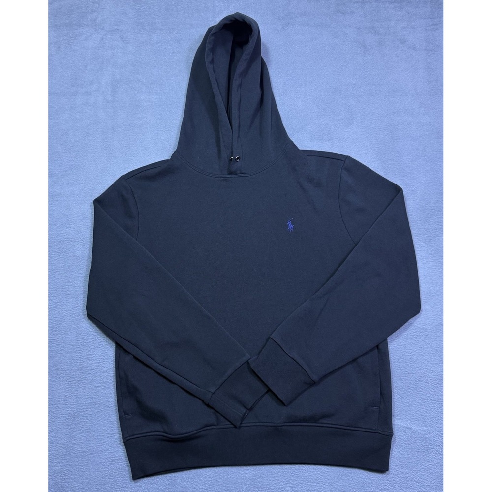 Polo Ralph Lauren Hoodie Mens M Black Pullover Modern Normcore Stretch